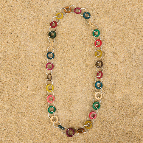 Highlands Rainbow Medium Wood Chain Necklace Necklaces New Heritage Arts 