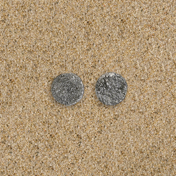 Highlands Silver Large Druzy Circle Stud Earrings Earrings New Heritage Arts