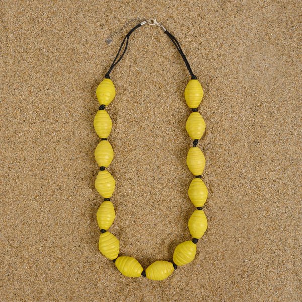 Asbury Neon Honeycomb Wood Necklace Necklaces New Heritage Arts 