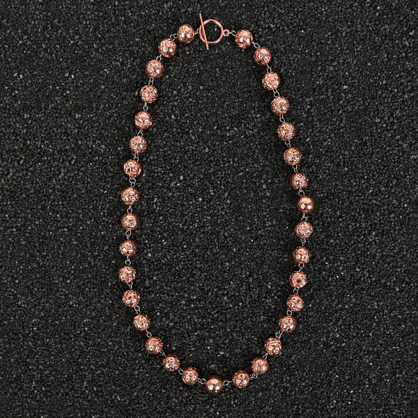Caldwell 8mm Rose Gold Lava Necklace Necklaces New Heritage Arts 